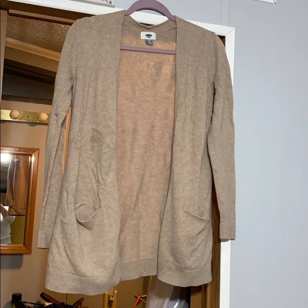 Beige oversized cardigan